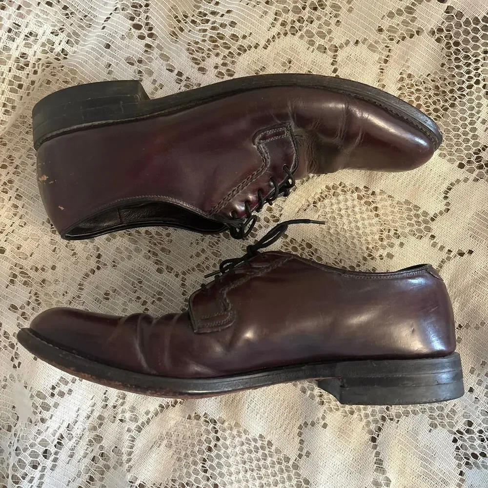 Hanover Men's US 8 Dark Burgundy Leather Derby Shoes